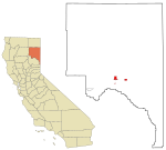 Lassen County California Incorporated and Unincorporated areas Susanville Highlighted